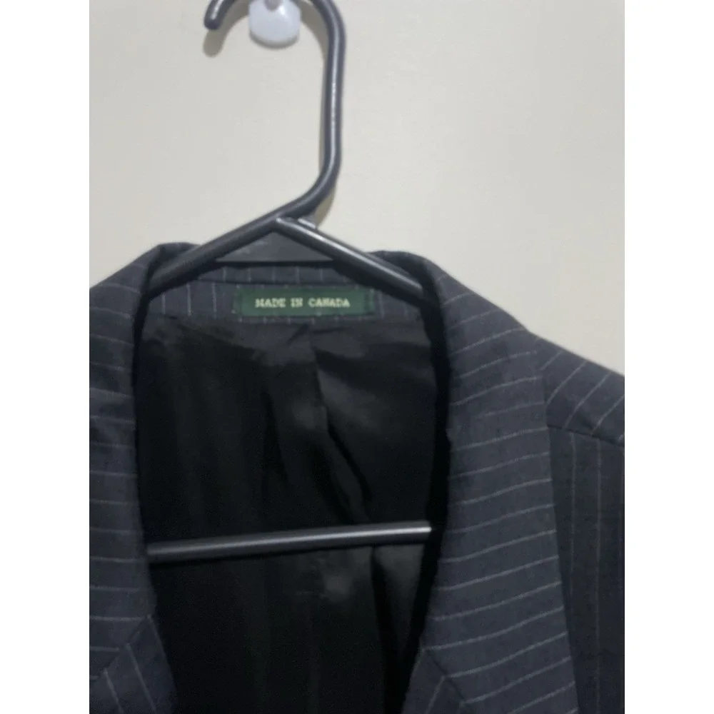 Ralph Lauren Men's 50R Charcoal Pinstripe Wool Sports Coat Blazer